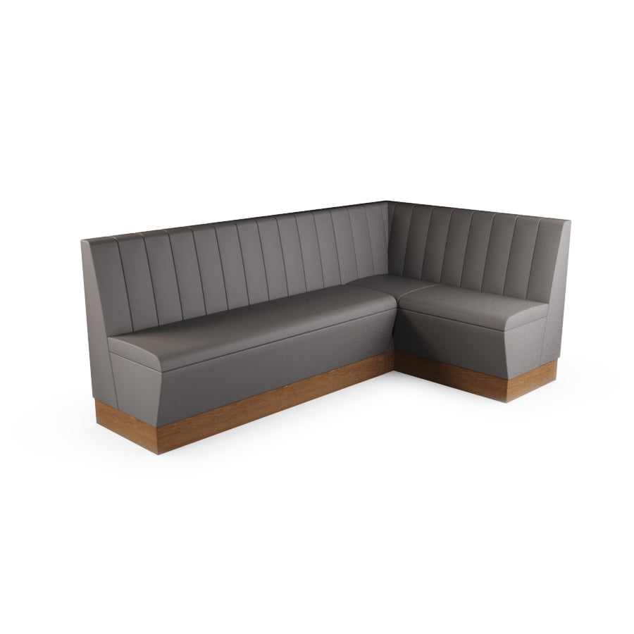 Large Corner Booth Set - Fluted Back