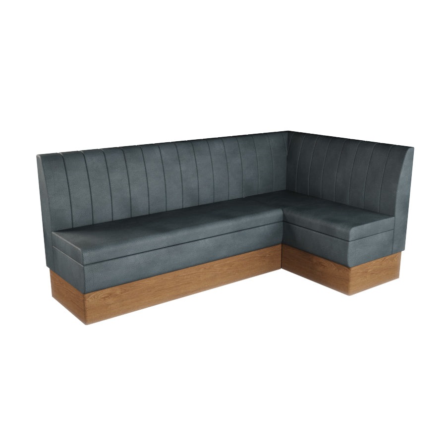 Large Corner Booth Set - Fluted Back