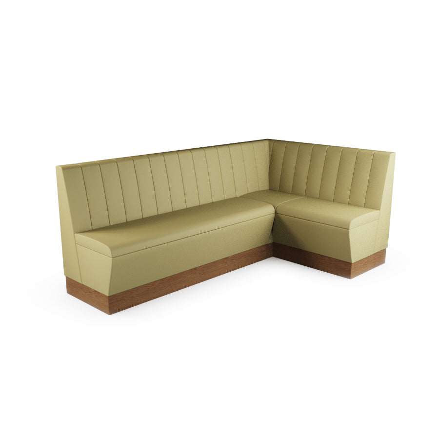 Large Corner Booth Set - Fluted Back