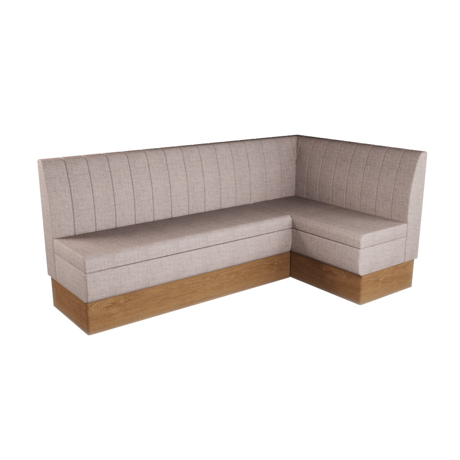 Large Corner Booth Set - Fluted Back