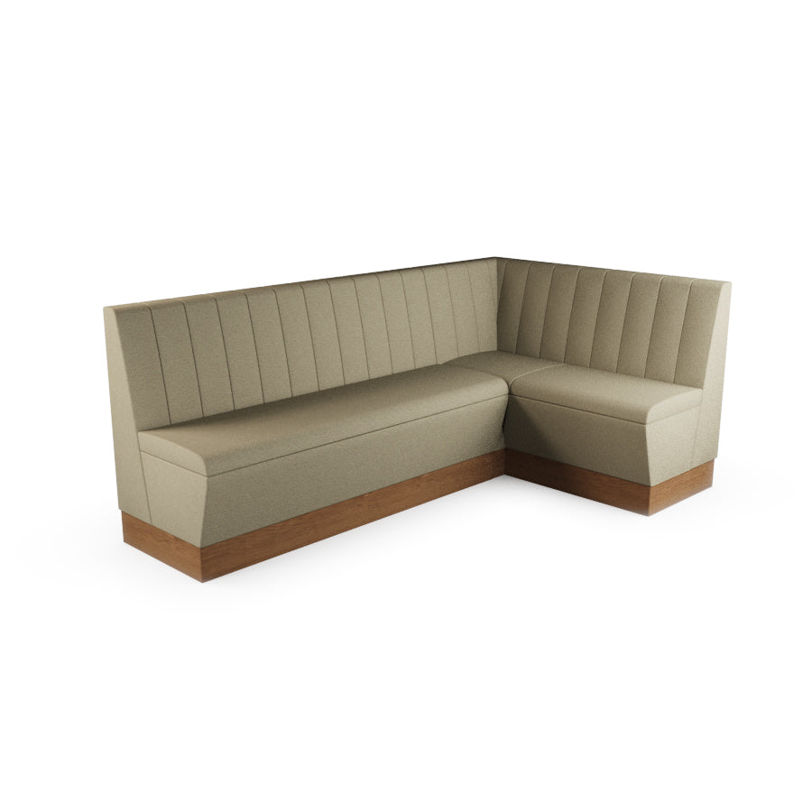 Large Corner Booth Set - Fluted Back