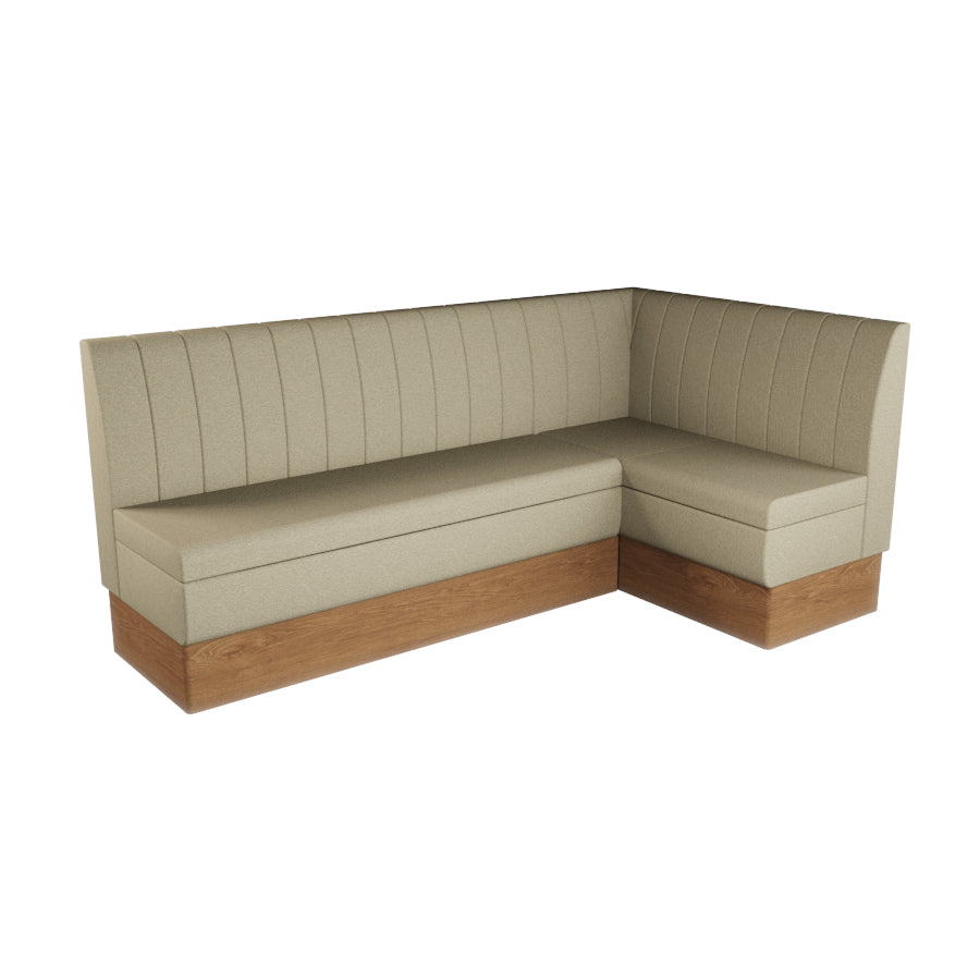 Large Corner Booth Set - Fluted Back