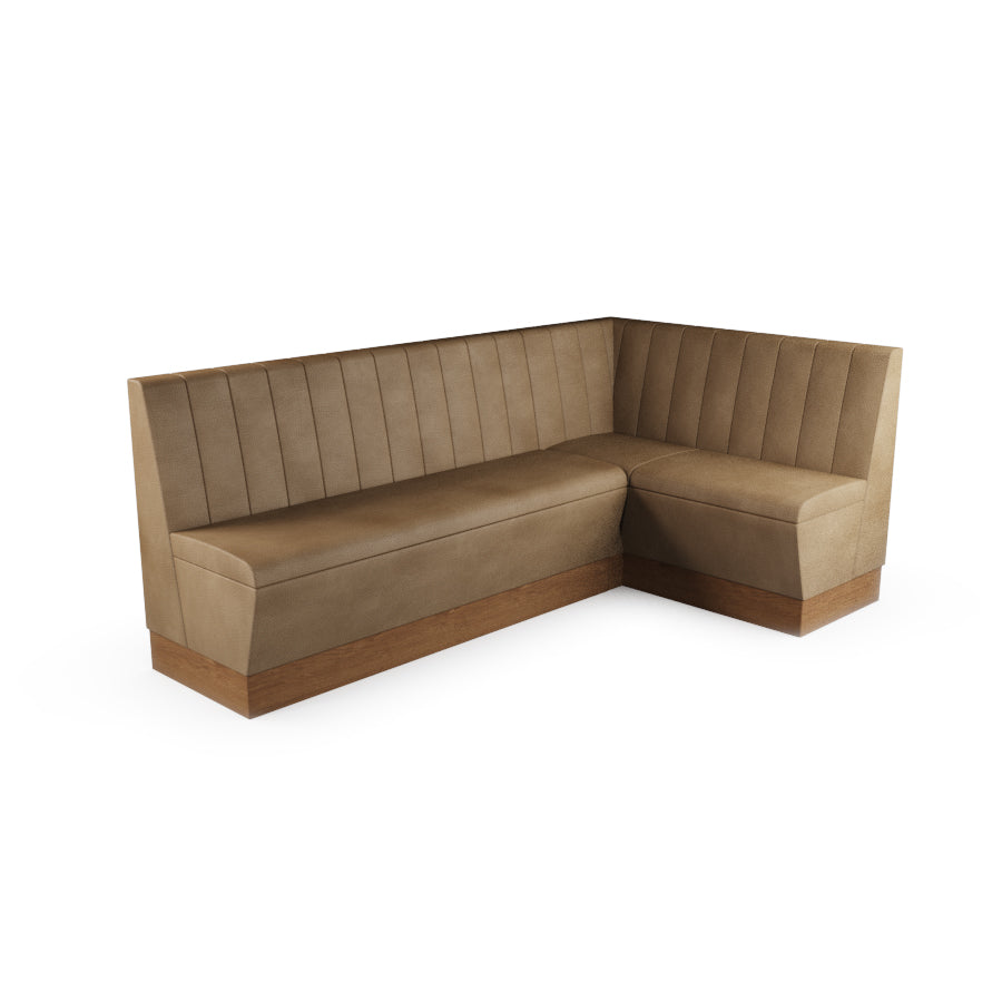 Large Corner Booth Set - Fluted Back
