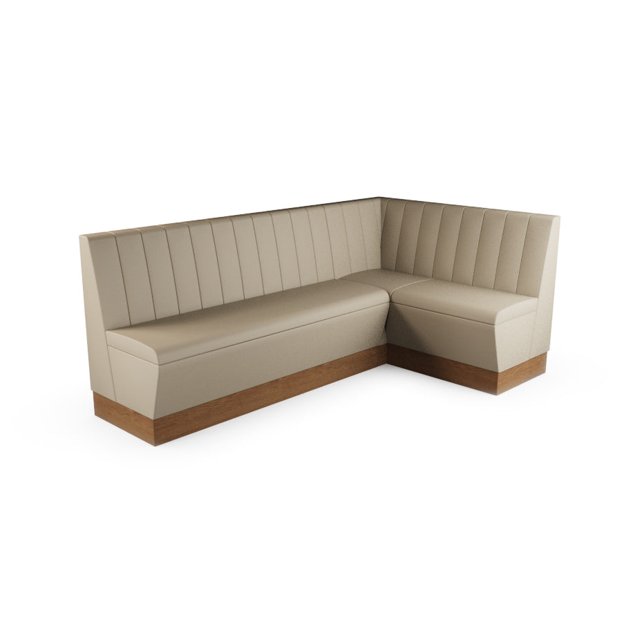 Large Corner Booth Set - Fluted Back