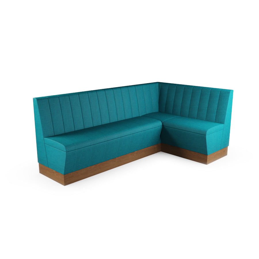 Large Corner Booth Set - Fluted Back
