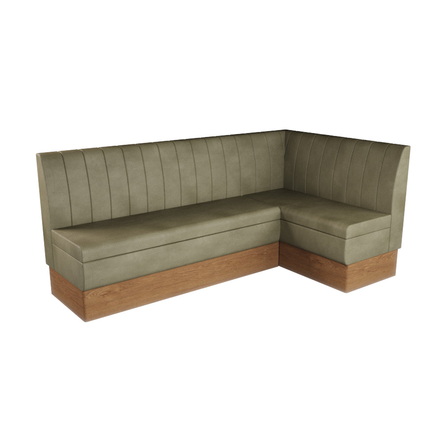 Large Corner Booth Set - Fluted Back