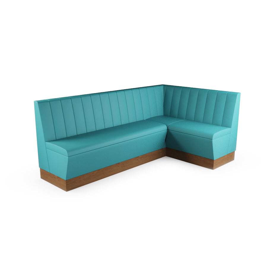 Large Corner Booth Set - Fluted Back