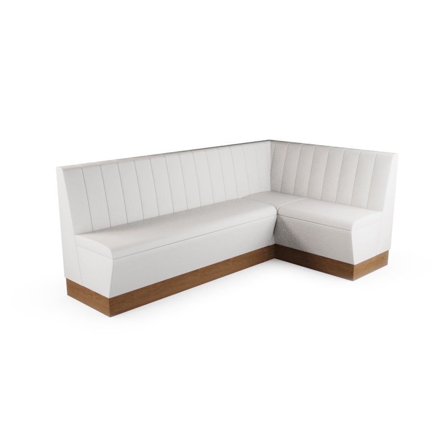 Large Corner Booth Set - Fluted Back