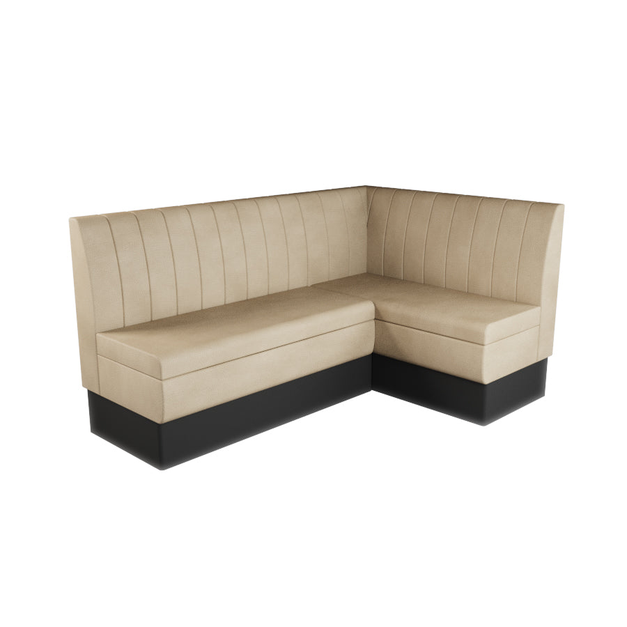 Medium Corner Booth Set - Fluted Back