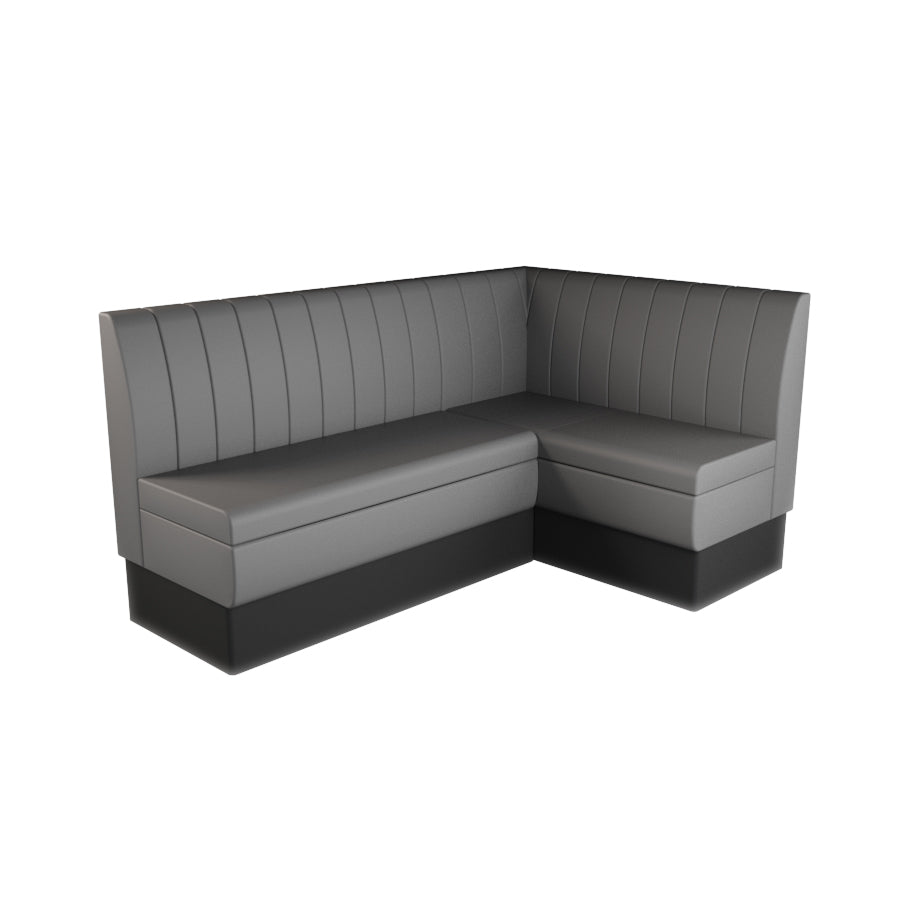 Medium Corner Booth Set - Fluted Back