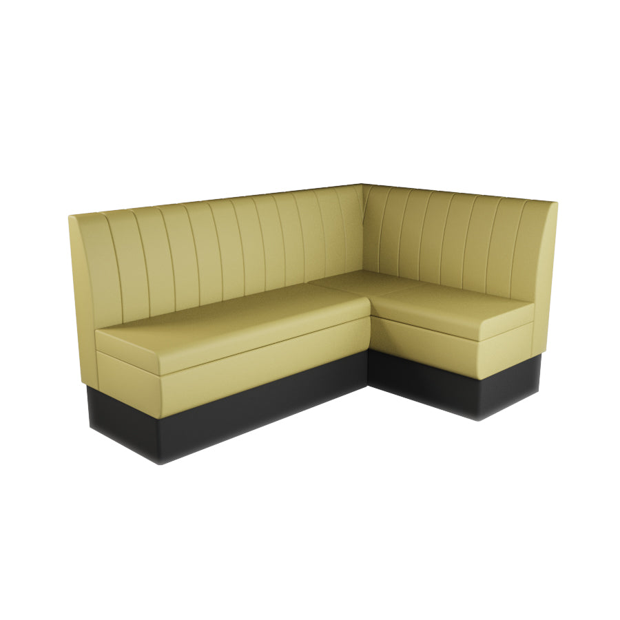 Medium Corner Booth Set - Fluted Back