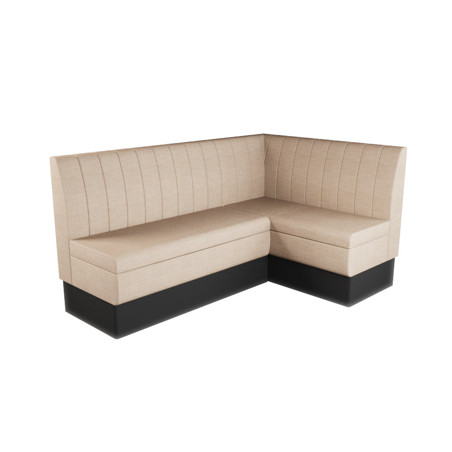 Medium Corner Booth Set - Fluted Back