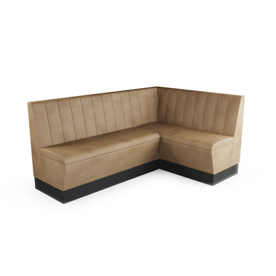 Medium Corner Booth Set - Fluted Back
