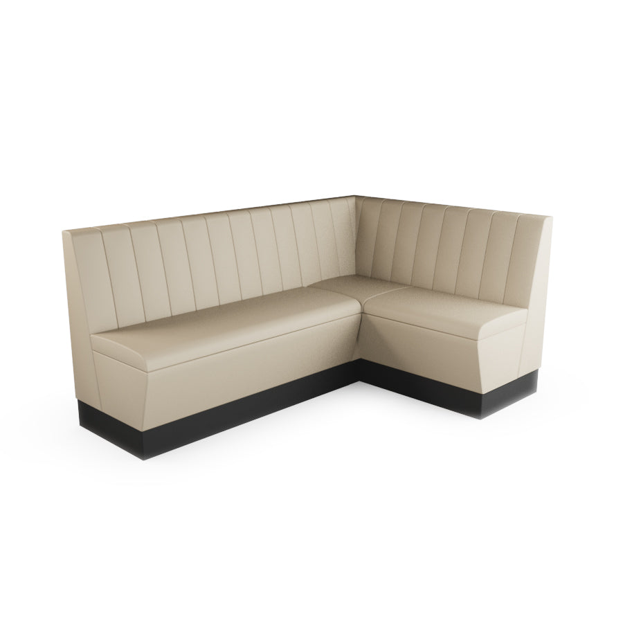 Medium Corner Booth Set - Fluted Back