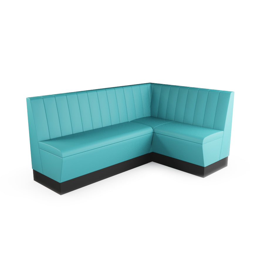 Medium Corner Booth Set - Fluted Back