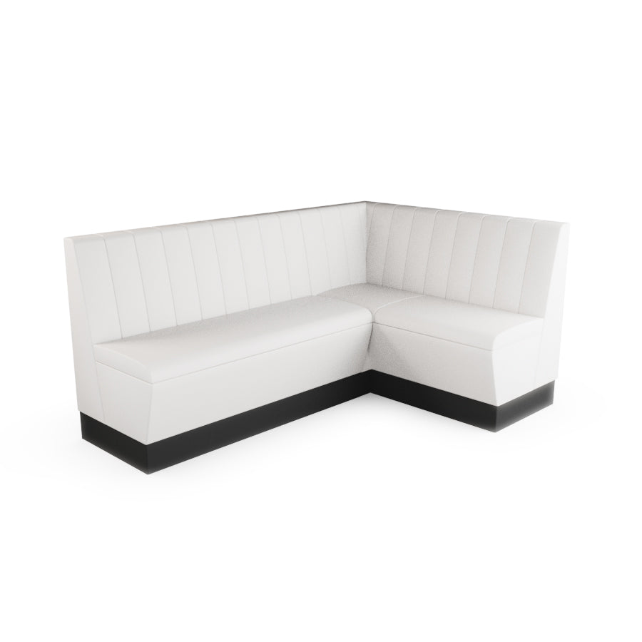Medium Corner Booth Set - Fluted Back