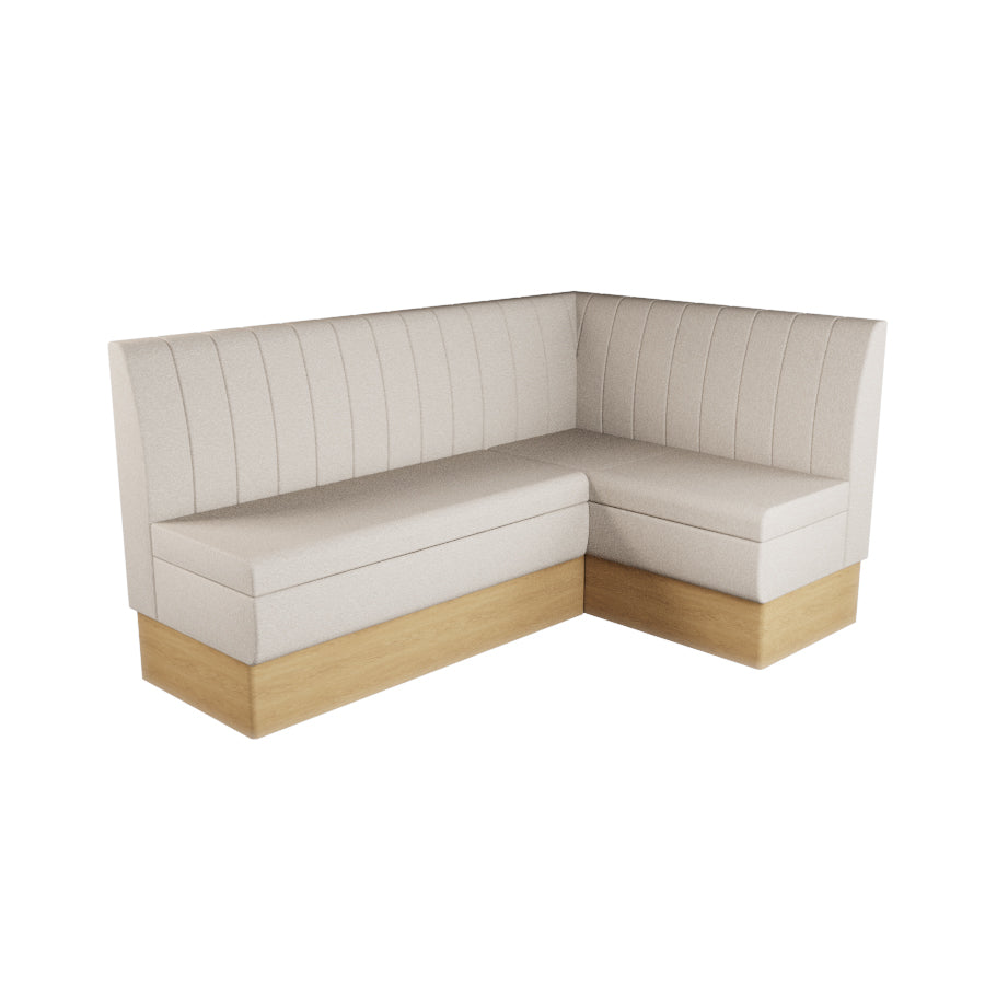Medium Corner Booth Set - Fluted Back
