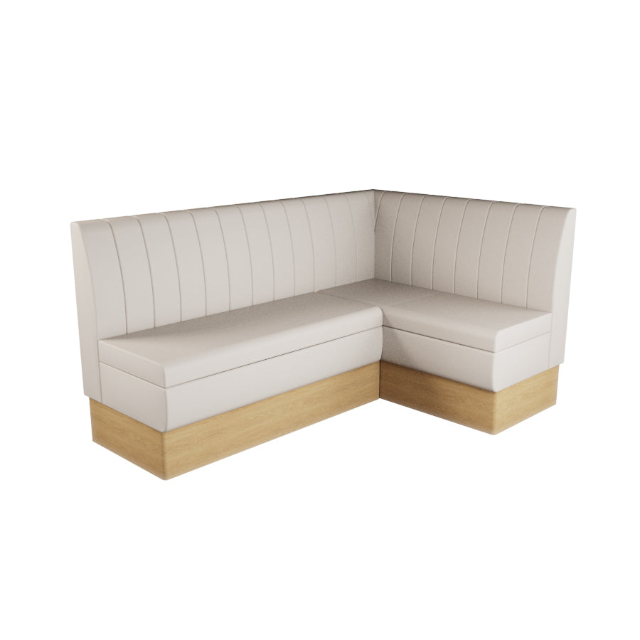 Medium Corner Booth Set - Fluted Back