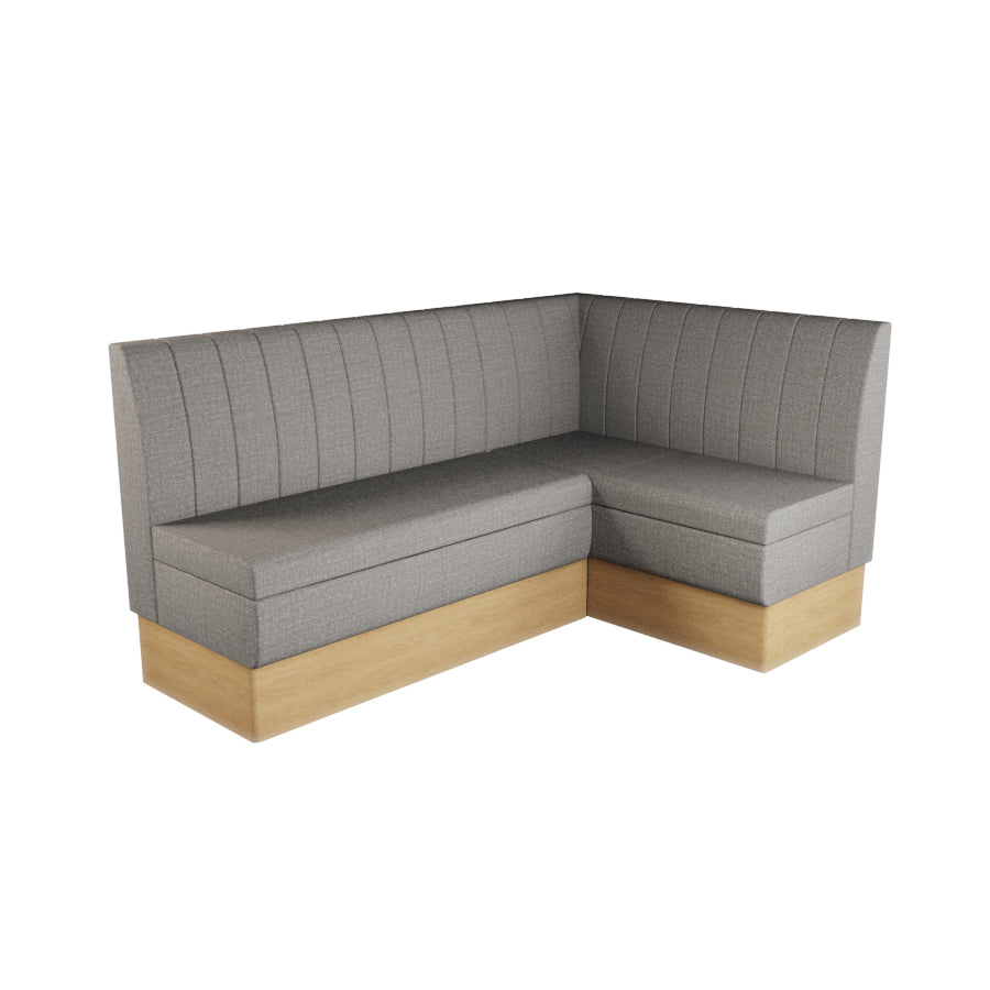 Medium Corner Booth Set - Fluted Back