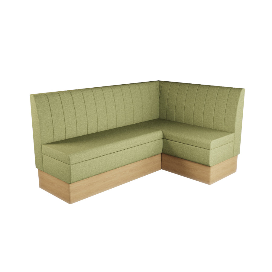 Medium Corner Booth Set - Fluted Back