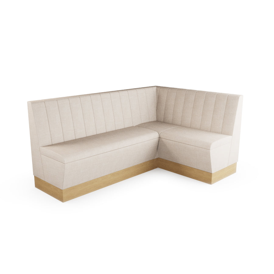 Medium Corner Booth Set - Fluted Back