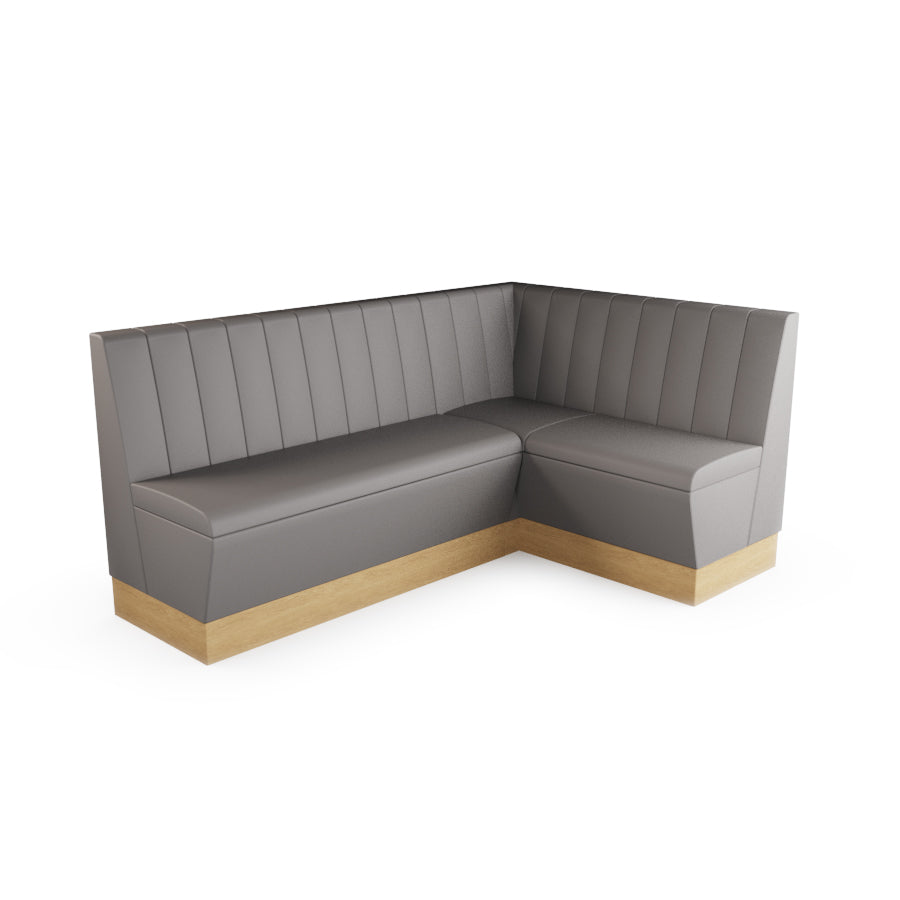 Medium Corner Booth Set - Fluted Back
