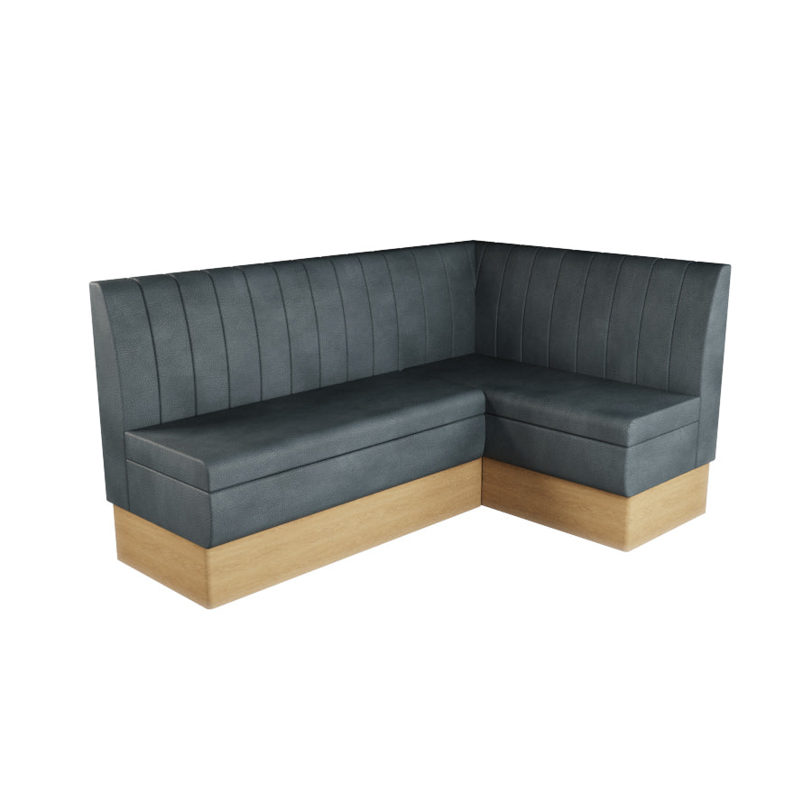 Medium Corner Booth Set - Fluted Back