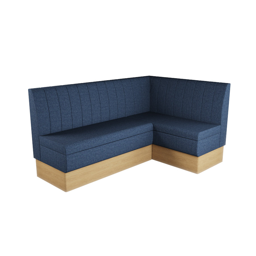 Medium Corner Booth Set - Fluted Back