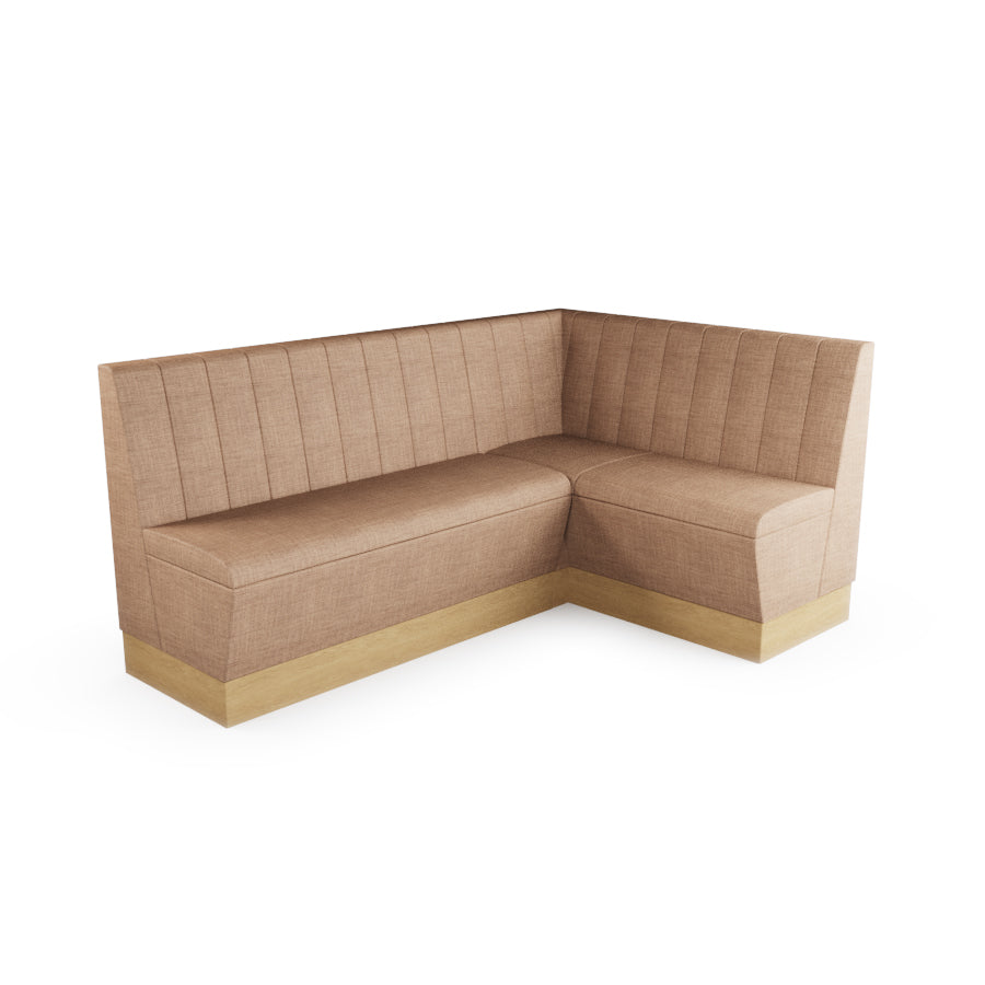 Medium Corner Booth Set - Fluted Back