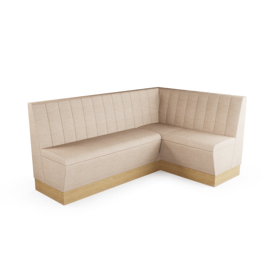 Medium Corner Booth Set - Fluted Back