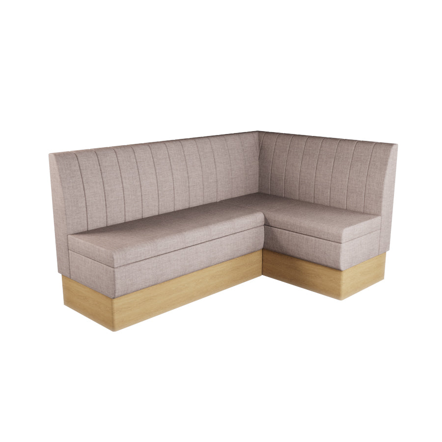 Medium Corner Booth Set - Fluted Back