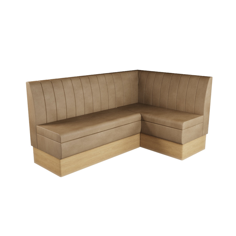 Medium Corner Booth Set - Fluted Back