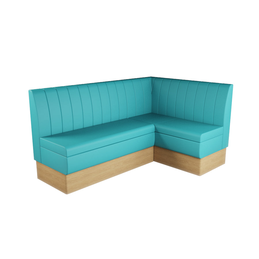 Medium Corner Booth Set - Fluted Back