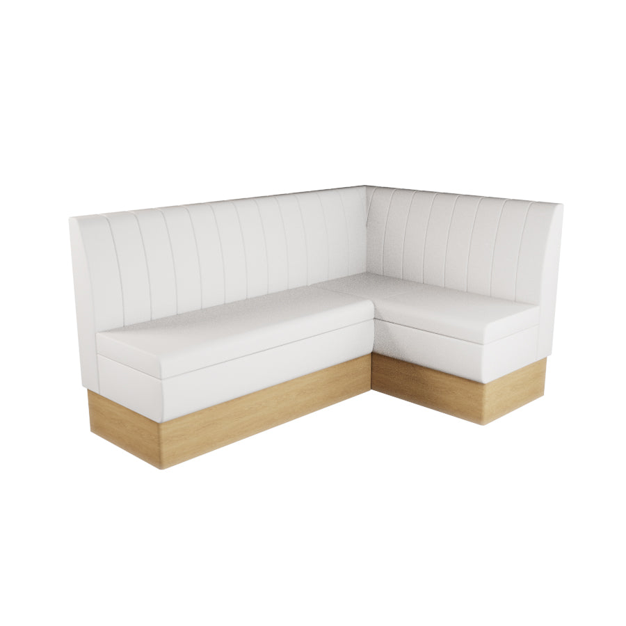 Medium Corner Booth Set - Fluted Back