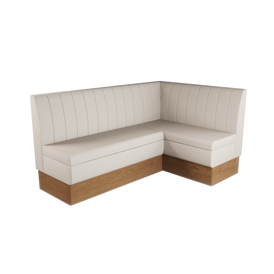 Medium Corner Booth Set - Fluted Back
