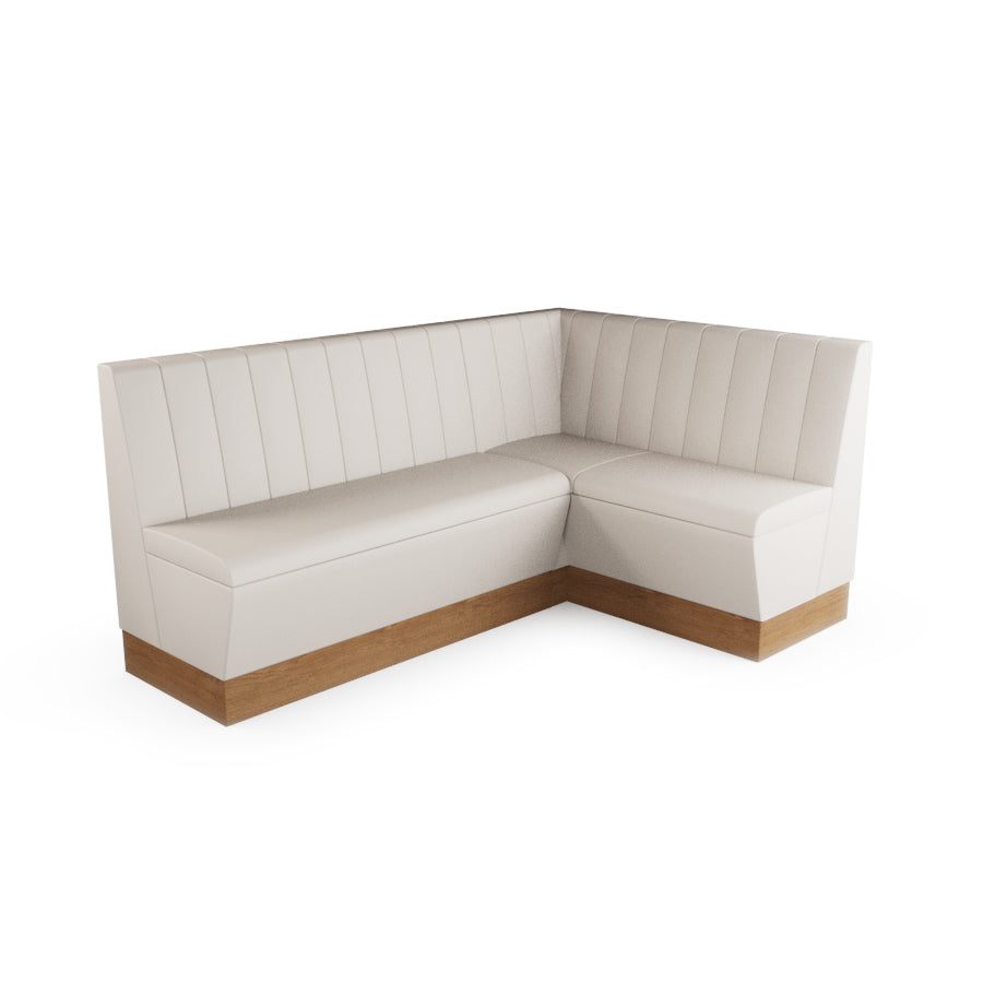 Medium Corner Booth Set - Fluted Back