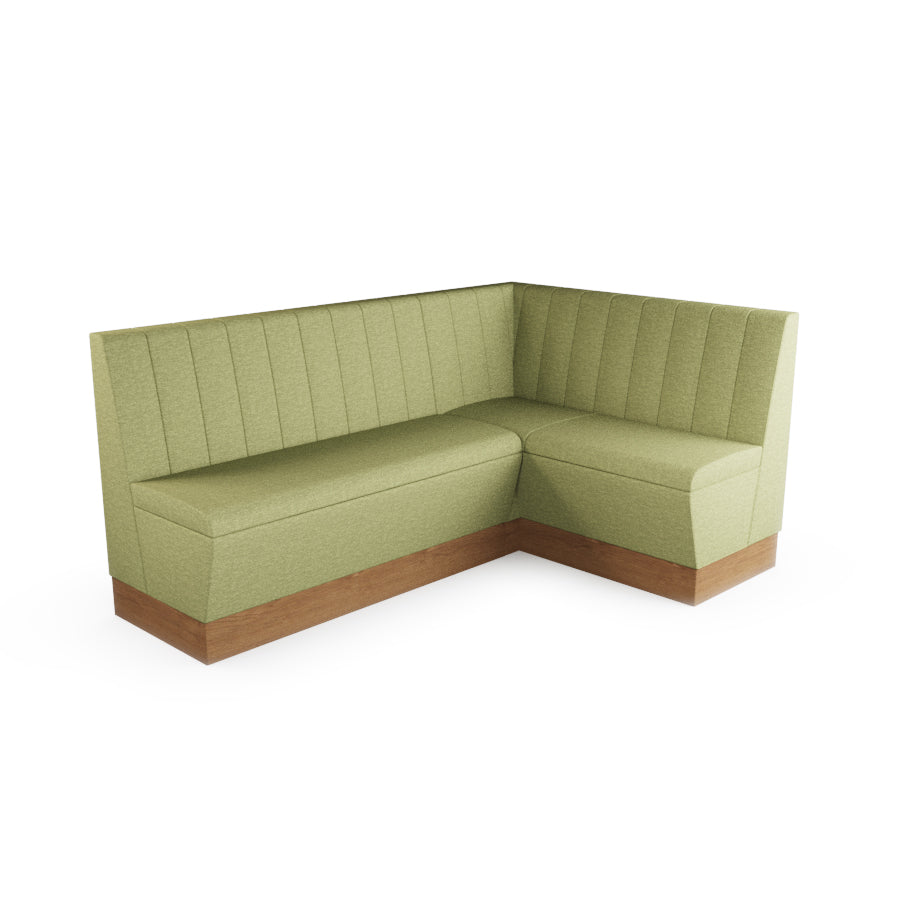 Medium Corner Booth Set - Fluted Back