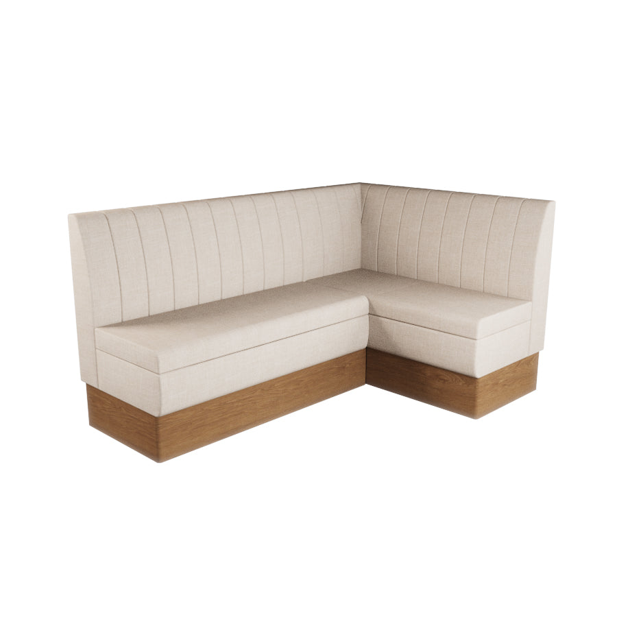 Medium Corner Booth Set - Fluted Back