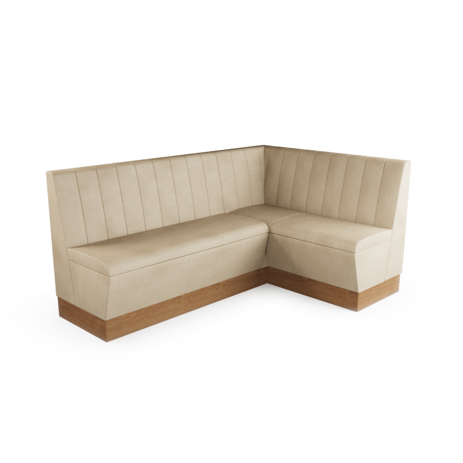 Medium Corner Booth Set - Fluted Back