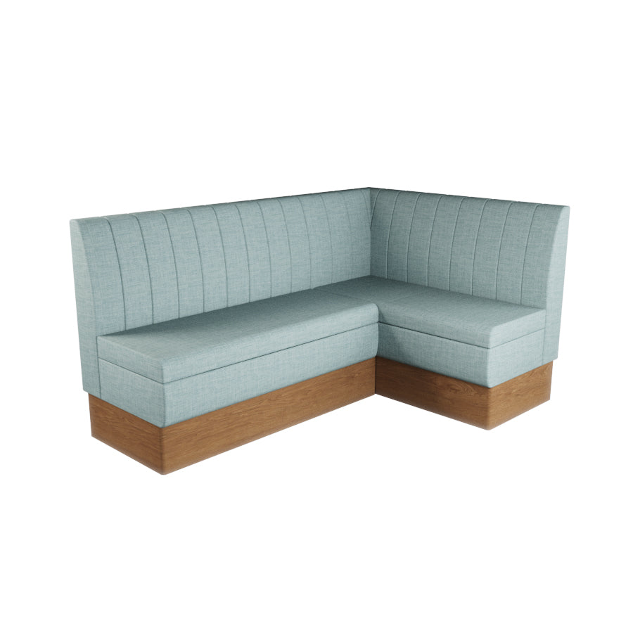 Medium Corner Booth Set - Fluted Back