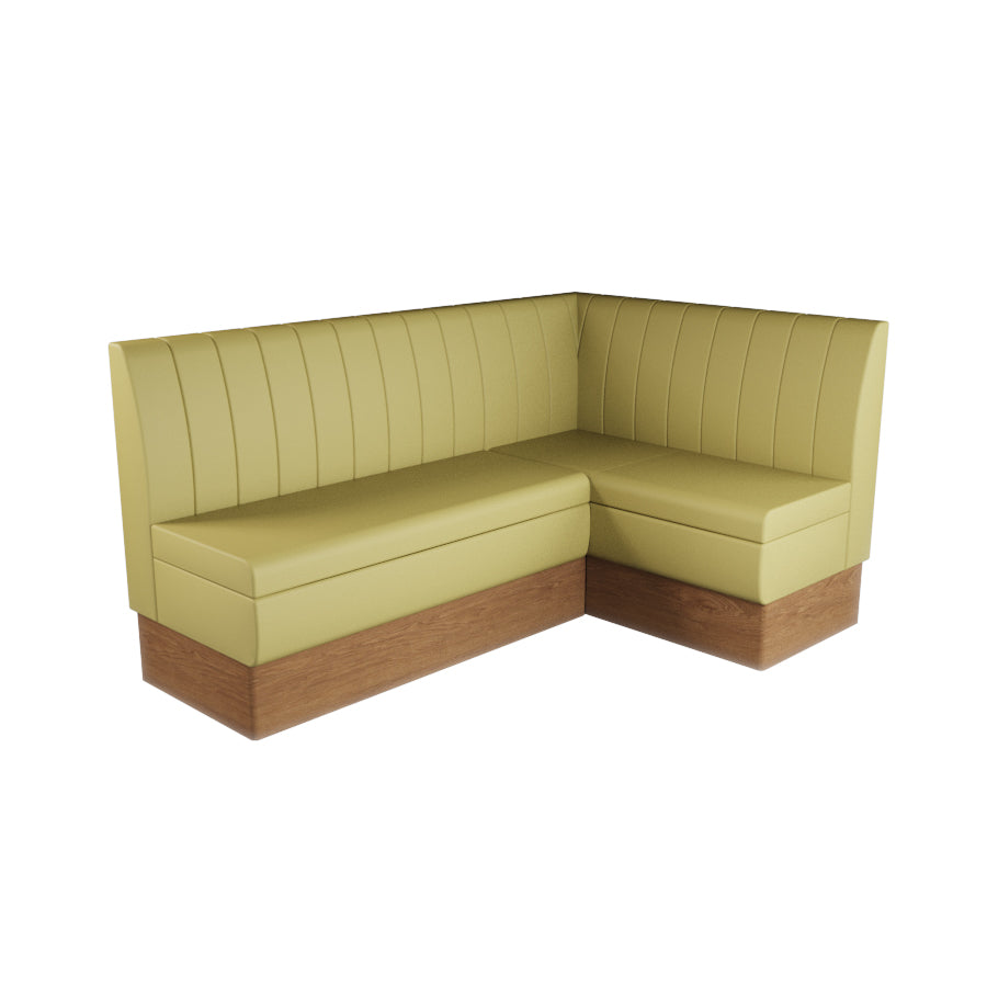 Medium Corner Booth Set - Fluted Back