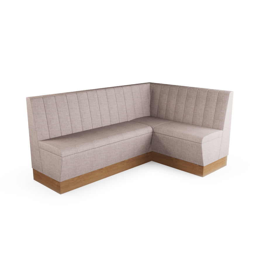 Medium Corner Booth Set - Fluted Back