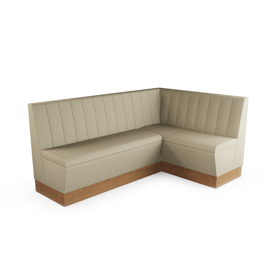 Medium Corner Booth Set - Fluted Back