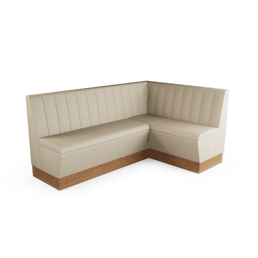 Medium Corner Booth Set - Fluted Back