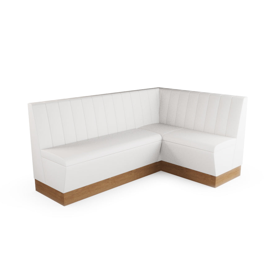 Medium Corner Booth Set - Fluted Back