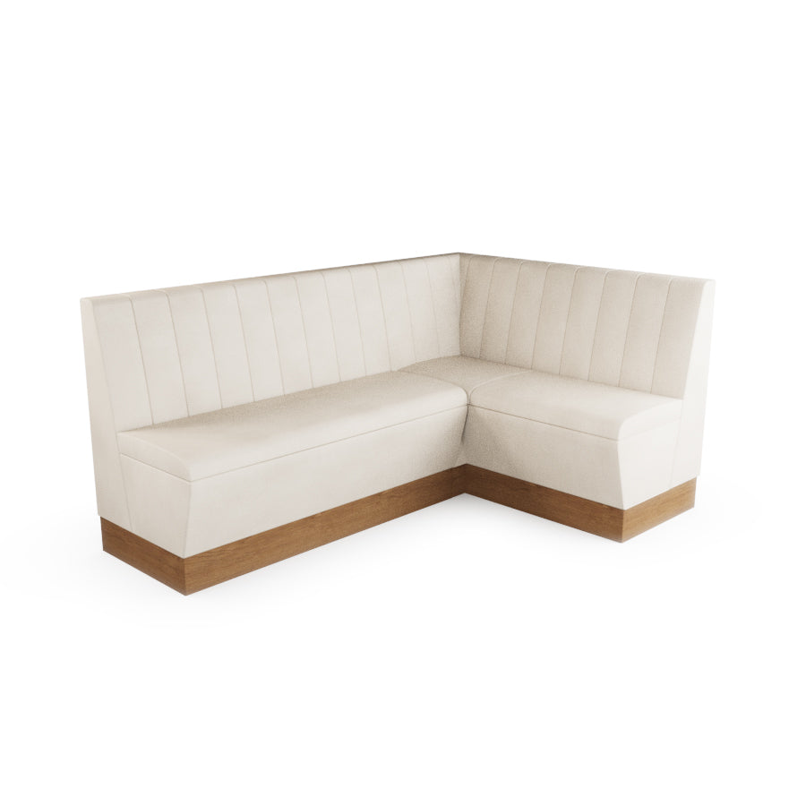 Medium Corner Booth Set - Fluted Back
