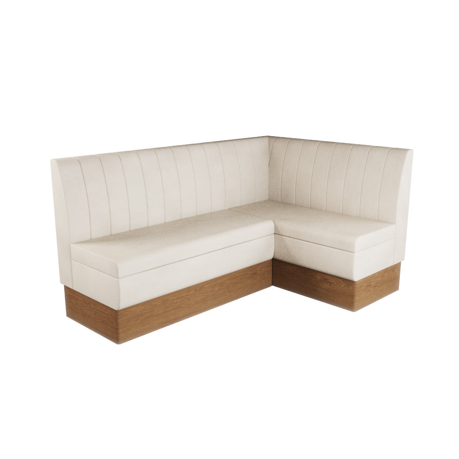 Medium Corner Booth Set - Fluted Back