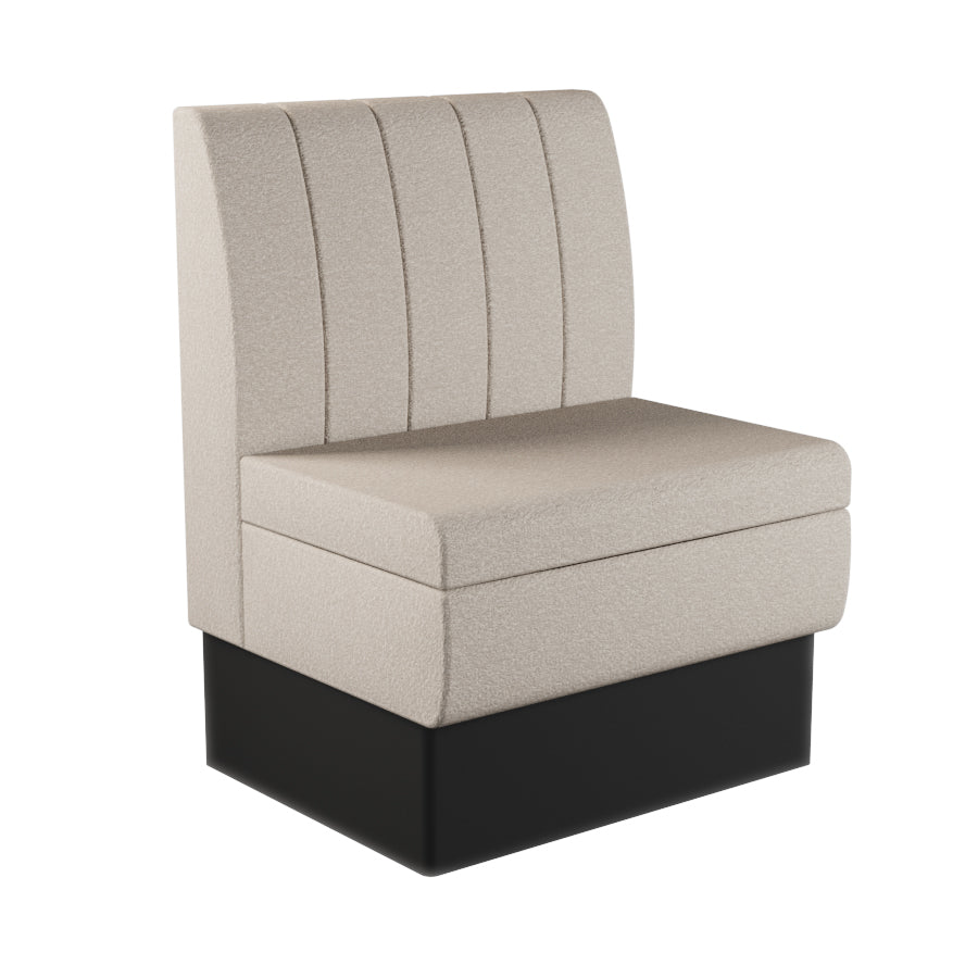 Fluted Straight Booth Seat - 700mm Small Unit