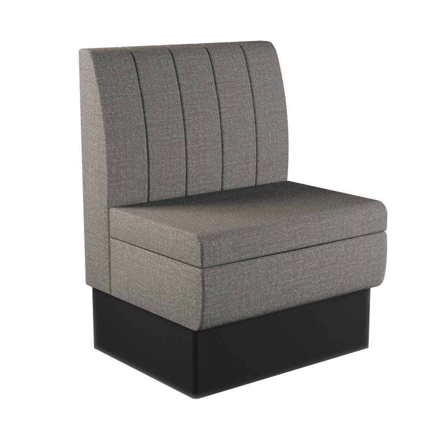 Fluted Straight Booth Seat - 700mm Small Unit