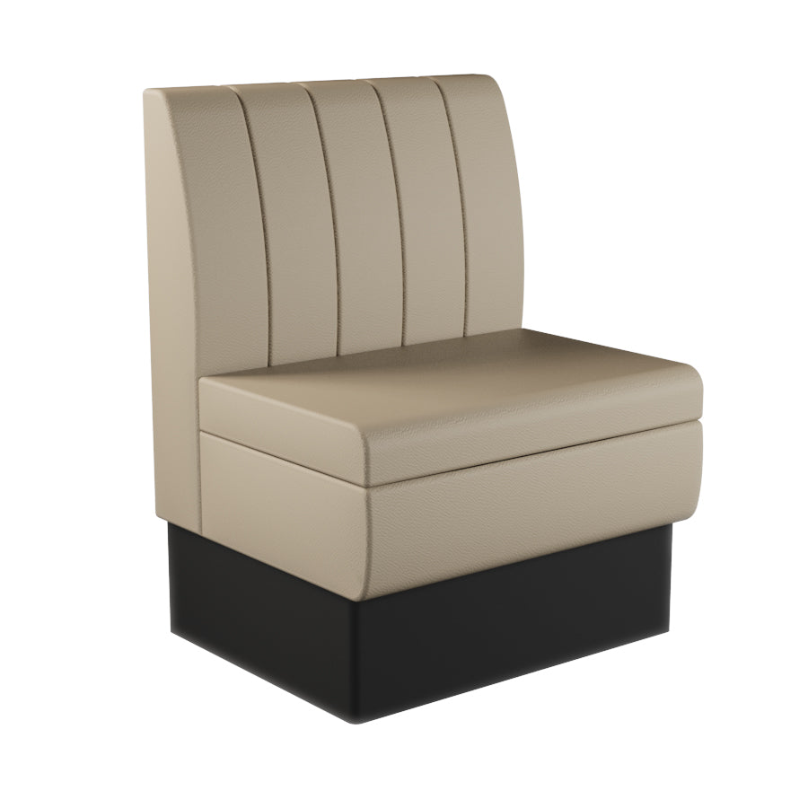 Fluted Straight Booth Seat - 700mm Small Unit